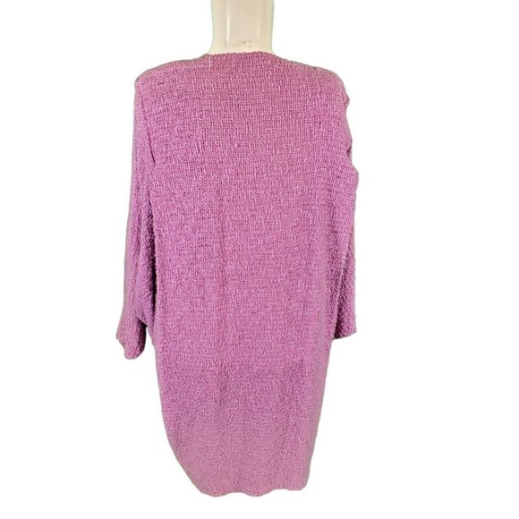 Patti Haskell Vintage Woven Jacket Dolman Cocoon Cardian Magenta One Size - Picture 7 of 10